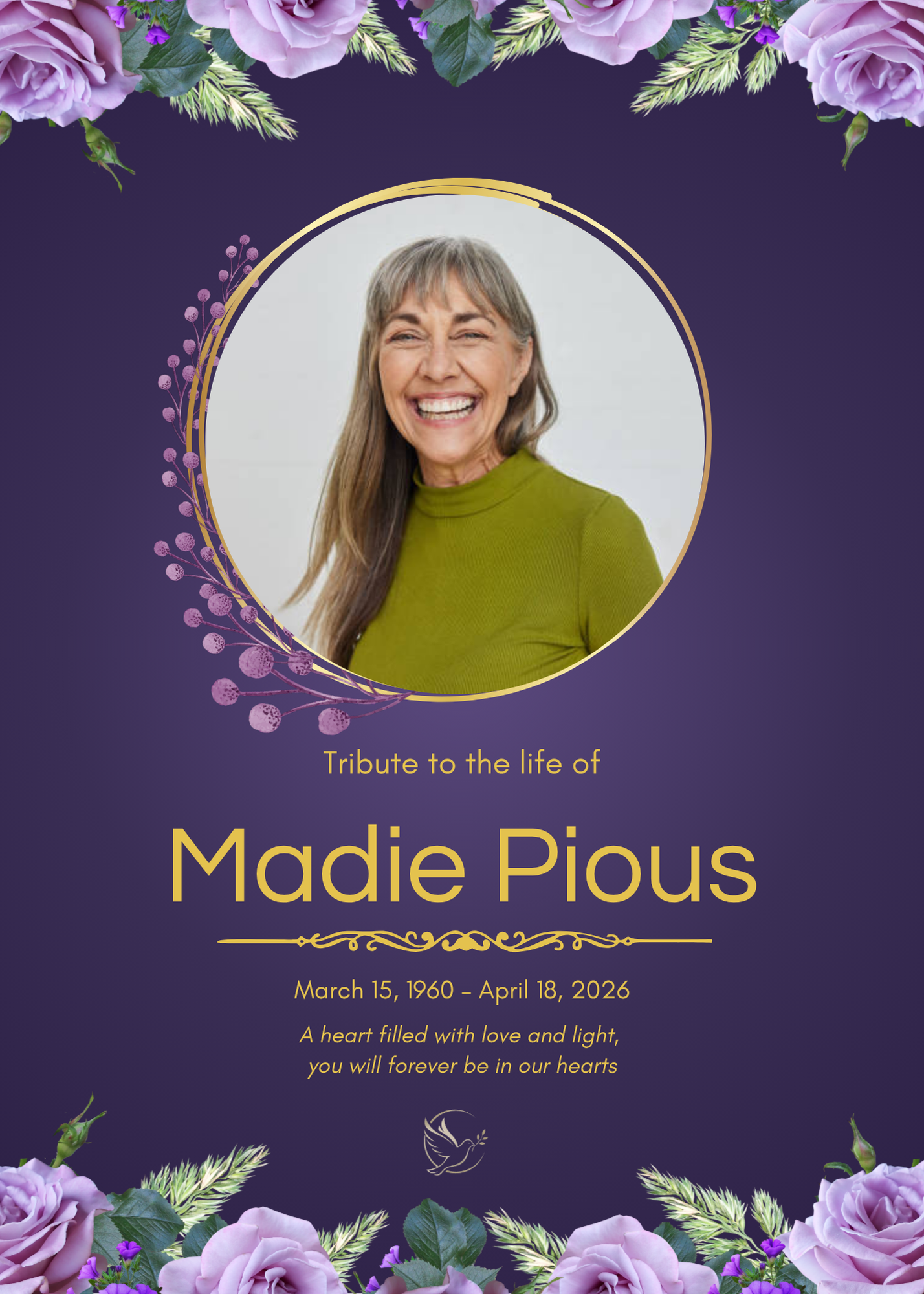 Tribute to the life of Madie Pious